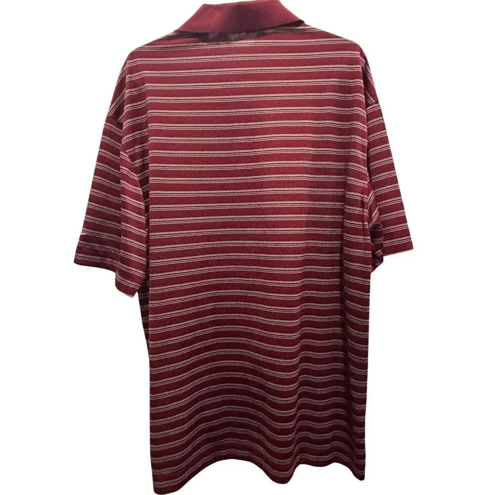 Nike‎ Golf Tour Performance Polo Shirt Men's Large Striped Dri Fit